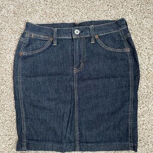 Polo Ralph Lauren Dark Denim Pencil Skirt - Classic Five-Pocket